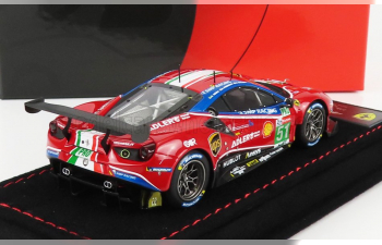 FERRARI 488 Gte Evo 3.9l Turbo V8 Team Af Corse N51 2nd Lmgte Pro Class 24h Le Mans (2020) J.Calado - A.Pier Guidi - S.Serra - Con Vetrina - With Showcase, Red White Blue