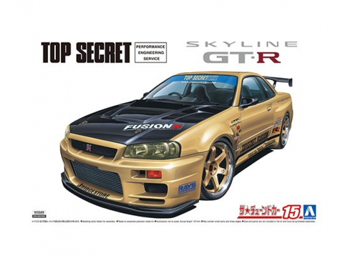 Сборная модель Nissan Skyline GT-R TopSecret BNR34 02