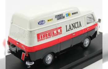 FIAT 238 Van Tetto Alto (1970) - Assistenza Rally Pirelli Lancia, White Black Red