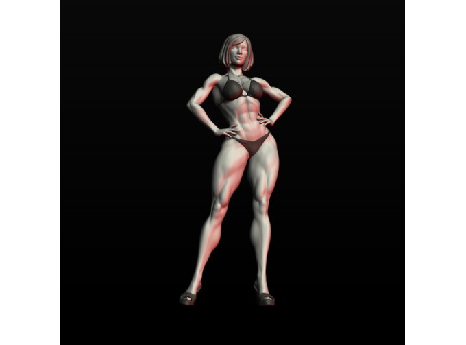 Фигура Культуристка, окрашенная