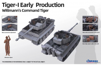 Сборная модель Танк Tiger I раннего производства с полным интерьером "Wittmann`s Command Tiger"