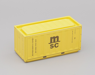 Контейнер металлический, желтый