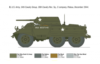 Сборная модель бронеавтомобиль M8 Greyhound 1945