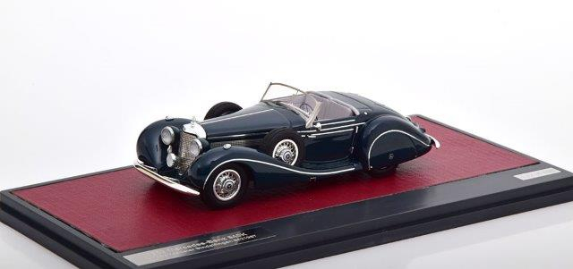 MERCEDES-BENZ 540K Special Roadster Sindelfingen #421987 (серый салон) 1939 Dark Green