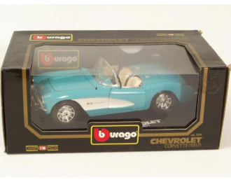 CHEVROLET Corvette (1957), light blue / beige