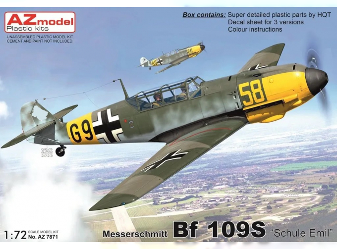 Сборная модель Messerschmitt Bf 109S "Schule Emil"