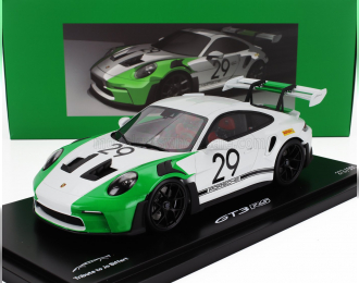 PORSCHE 911 992 Gt3 Rs №29 Racing Coupe Jo Siffert Tribute (2023) - Con Vetrina - With Showcase, White Green