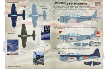 Декаль Douglas SBD Dauntless