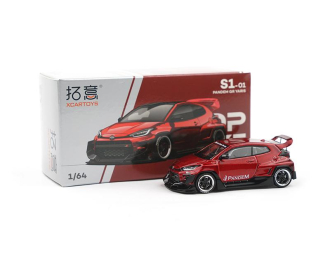 TOYOTA GR Yaris Pandem, red