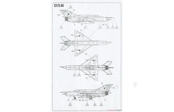 Сборная модель MiG-21-93 Soviet fighter