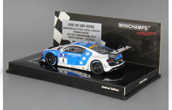 AUDI R8 LMS Ultra Phoenix Racing Stippler 24h ADAC Nurburgring (2013), white / blue