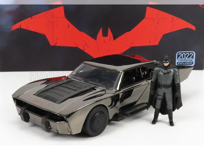 BATMAN Batmobile With Figure 2022 - The Batman Movie, Chrome