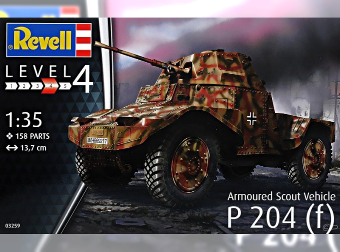 Сборная модель Немецкий разведывательный автомобиль Armoured Scout Vehicle P 204 (f)