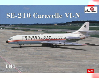 Сборная модель Французский пассажирский самолет Sud Aviation Caravelle VI-N