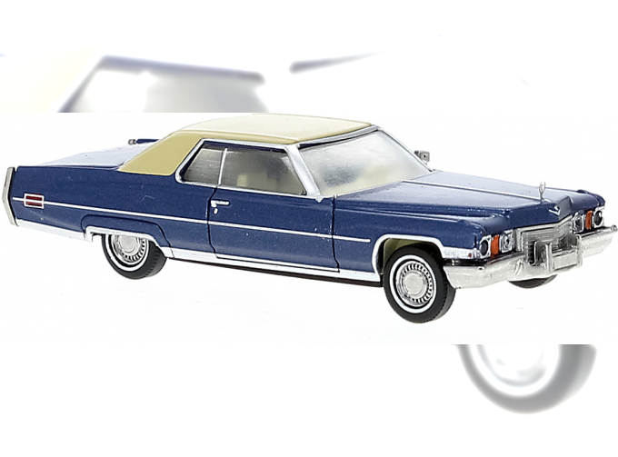 CADILLAC Coupe deVille (1972). blue/beige