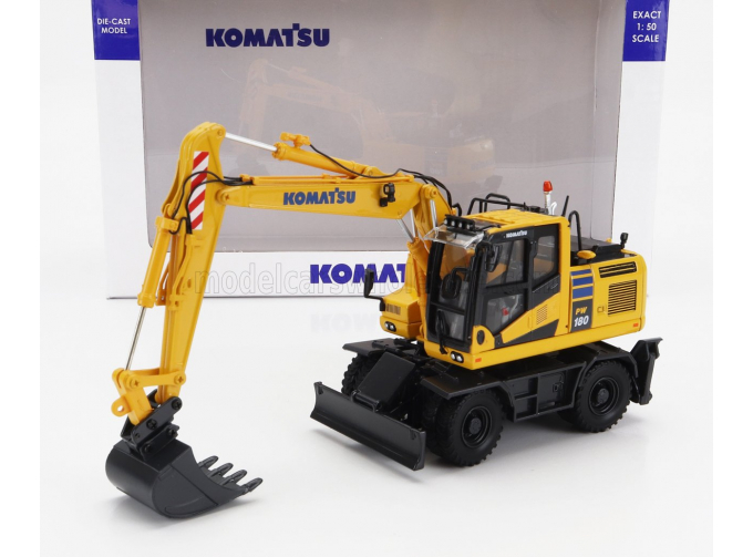 KOMATSU Pw180 Escavatore Gommato - Tractor Excavator, Yellow Black