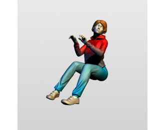 Фигура Девушка водитель, окрашенная