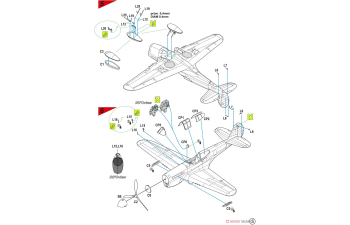 Сборная модель P-40F/L Warhawk 'Desert Hawks With Merlin'