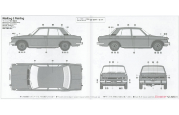 Сборная модель Datsun Bluebird 1600 SSS "Custom Wheel"