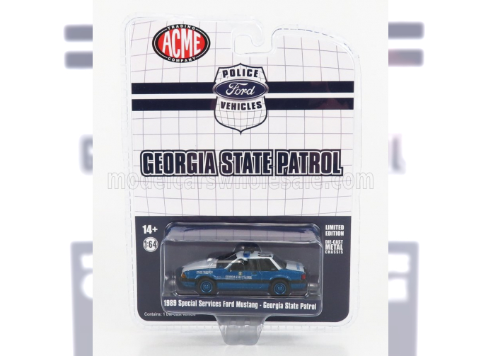 FORD MUSTANG SPECIAL SERVICE GEORGIA STATE PATROL POLICE (1989), BLUE MET