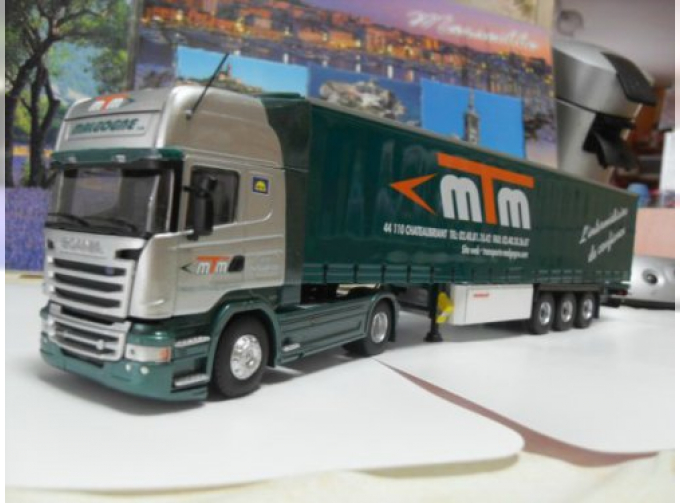 SCANIA R500 STREAMLINE TOPLINE с полуприцепом MTM 2014, silver