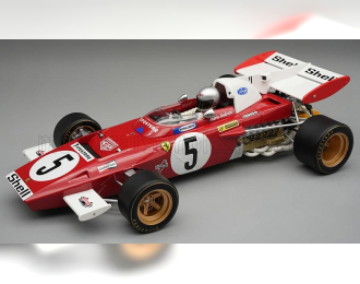 FERRARI F1 312b2 N 5 German Gp (with Pilot Figure) (1971) Mario Andretti - Con Vetrina - With Showcase, Red White