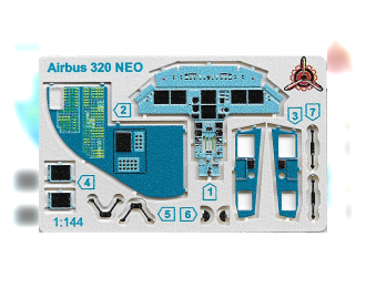 Фототравление Airbus A320 Neo, интерьер кабины пилотов