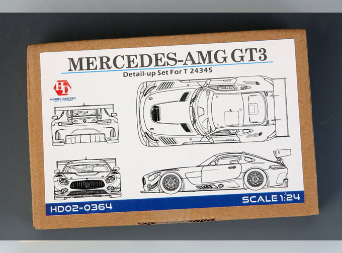 Набор для доработки Mercedes-AMG GT3 Detail-UP Set для моделей T 24345（PE+Metal parts+Resin）