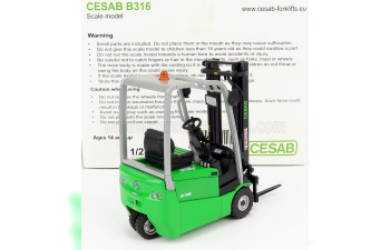 CESAB B316 Carrello Elevatore Verticale - Vertical Order Picker 3 Wheels, Green Black