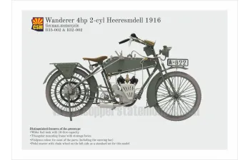 Сборная модель мотоцикл Wanderer 4PS 1916 года
