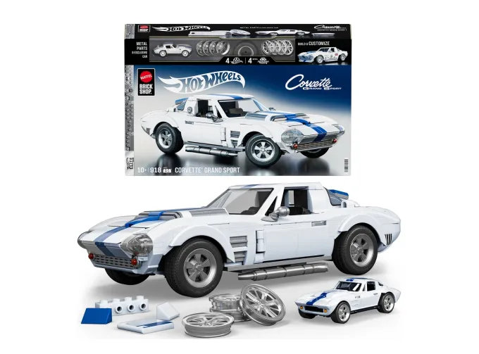 Сборная модель CHEVROLET Grand Sport (1964) -918 Pcs + Corvette Grand Sport 1/64 Scale, White Blue