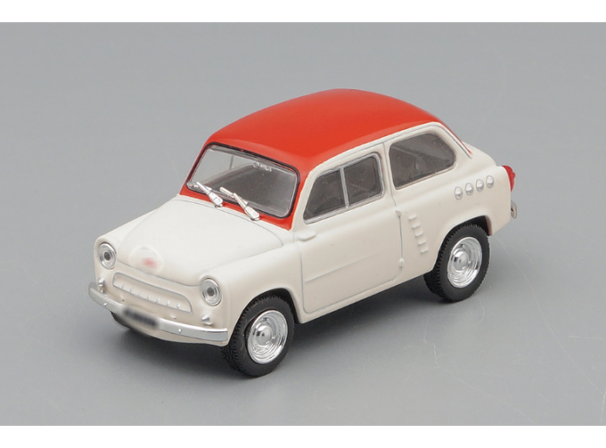 МОСКВИЧ 444 (1957-1959), Автолегенды СССР 235, белый / бордовый