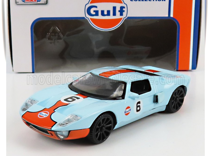 FORD Gt40 Gulf N 6 Racing (1966), Light Blue Orange