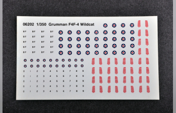 Сборная модель Самолет F4F4 "Уайлдкэт" (10шт)
