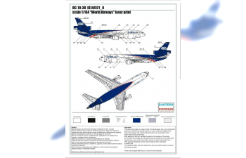 Сборная модель Авиалайнер DC-10-30 World Airways