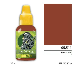 Краска акриловая под кисть Jim Scale: Henna red, 18мл
