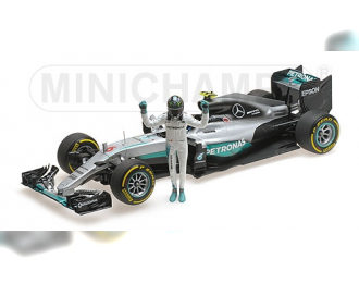 MERCEDES AMG PETRONAS F1 TEAM - F1 W07 HYBRID - ROSBERG - WORLD CHAMPION 2016 - W/ FIGURINE