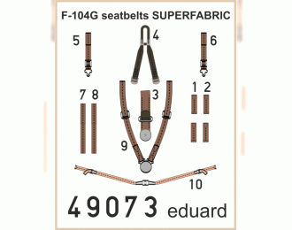 F-104G seatbelts SUPERFABRIC