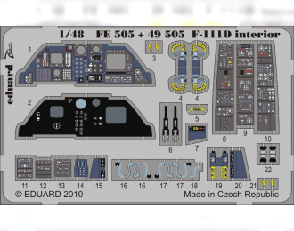 Цветное фототравление для F-111D interior S. A.