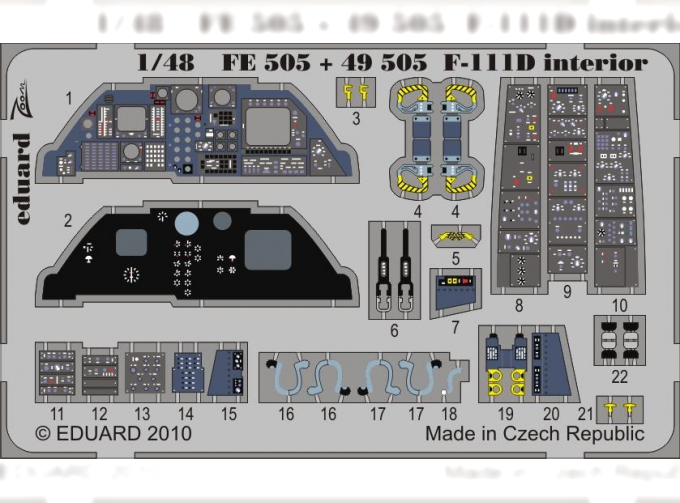 Цветное фототравление для F-111D interior S. A.