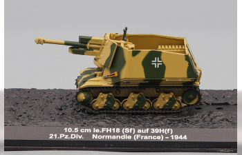 10,5 cm le.FH18 (Sf) auf 39H(f), 21.Pz.Div., France (1944)