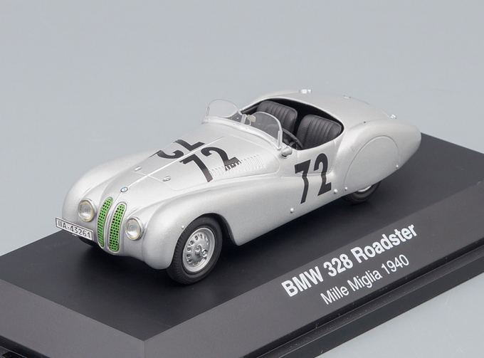 BMW 328 Roadster #72 Mille Miglia (1940), silver