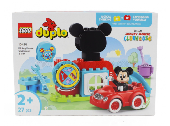 ACCESSORIES Lego Duplo - Topolino - Mickey Mouse Clubhouse & Car - 27 Pezzi - 27 Pcs, Various