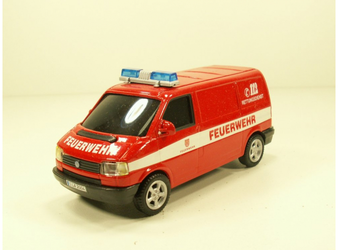 VOLKSWAGEN Transporter T4 Feuerwehr, 431D 1:43, красный