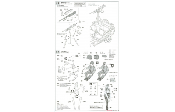 Сборная модель JEEP Willys Mb U.s 1/4 Ton 4x4 Military Utility Truck Machine Gun With Blond Girl Figure 1942