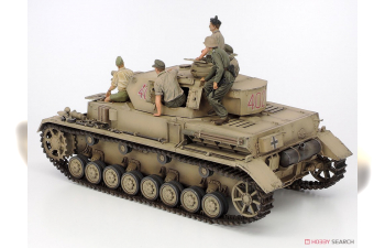 Сборная модель German Tank Panzerkampfwagen IV Ausf.F & Motorcycle Set "North Africa"