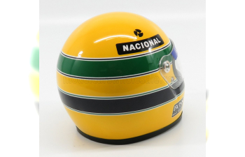 BELL HELMET F1 Casco Helmet Team Honda Mclaren World Champion (1988) Ayrton Senna, Yellow Green