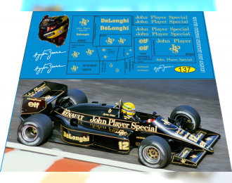 Набор декалей Formula 1 №14 Lotus 97T Айртон Сенна (1985)