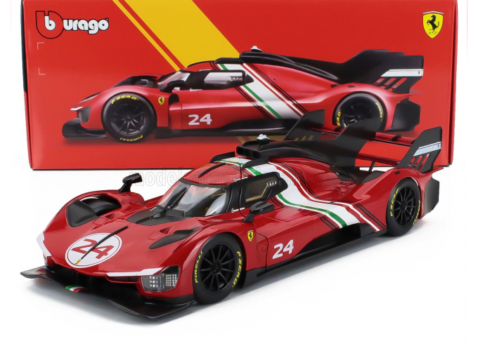 FERRARI 499p 3.0l Turbo V6 №24 Modificata (2024), Red Yellow Black