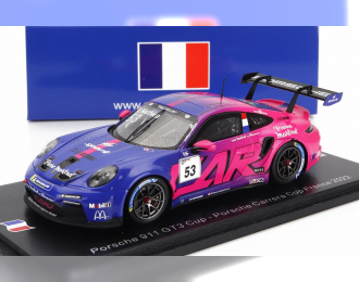 PORSCHE 911 991-2 Gt3 Team L'art №53 France Porsche Carrera Cup Season (2022) A.Mathieu, Purple Blue